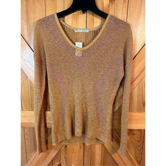 Maurices Long Sleeve Knit Sweater Gold Size Small nwt (4180) - Picture 1 of 6